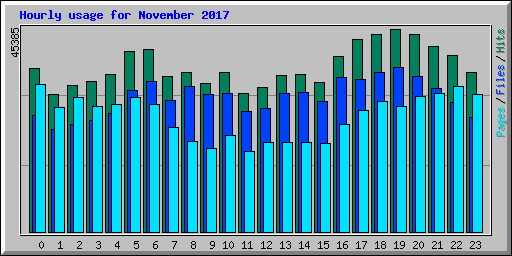 Hourly usage for November 2017