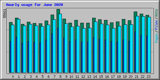 Hourly usage for June 2020