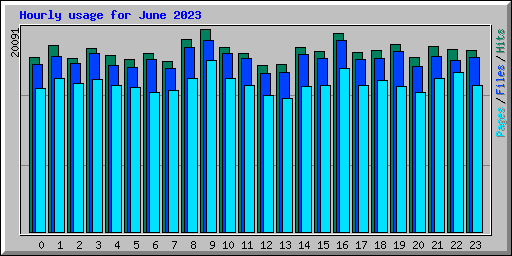Hourly usage for June 2023