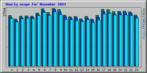 Hourly usage for November 2023