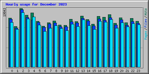 Hourly usage for December 2023