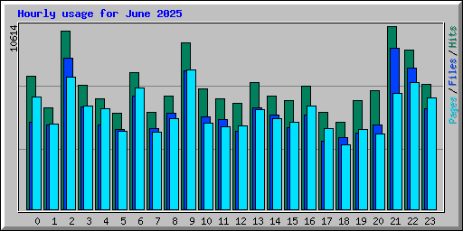 Hourly usage for June 2025