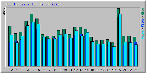 Hourly usage for March 2026