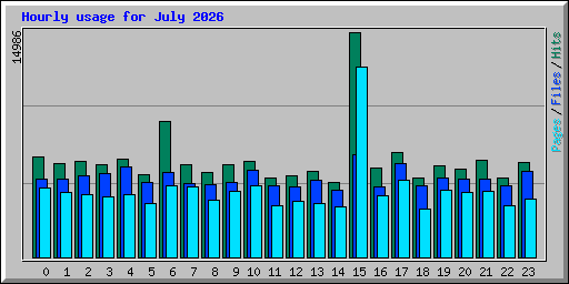 Hourly usage for July 2026