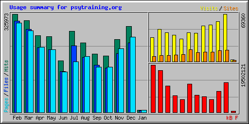 Usage summary for psytraining.org
